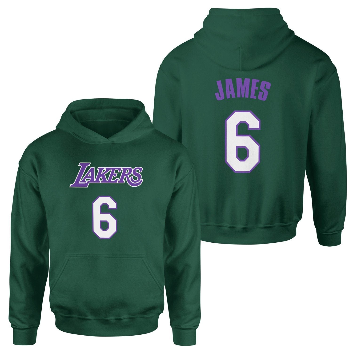 LeBron James 6 Lakers Forma Hoodie S - Nefti Yeşili