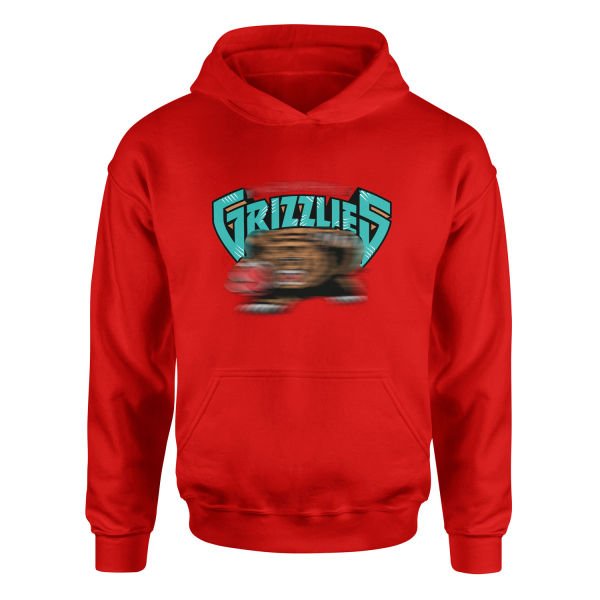 GRIZZLIES Retro Hoodie S - Kırmızı