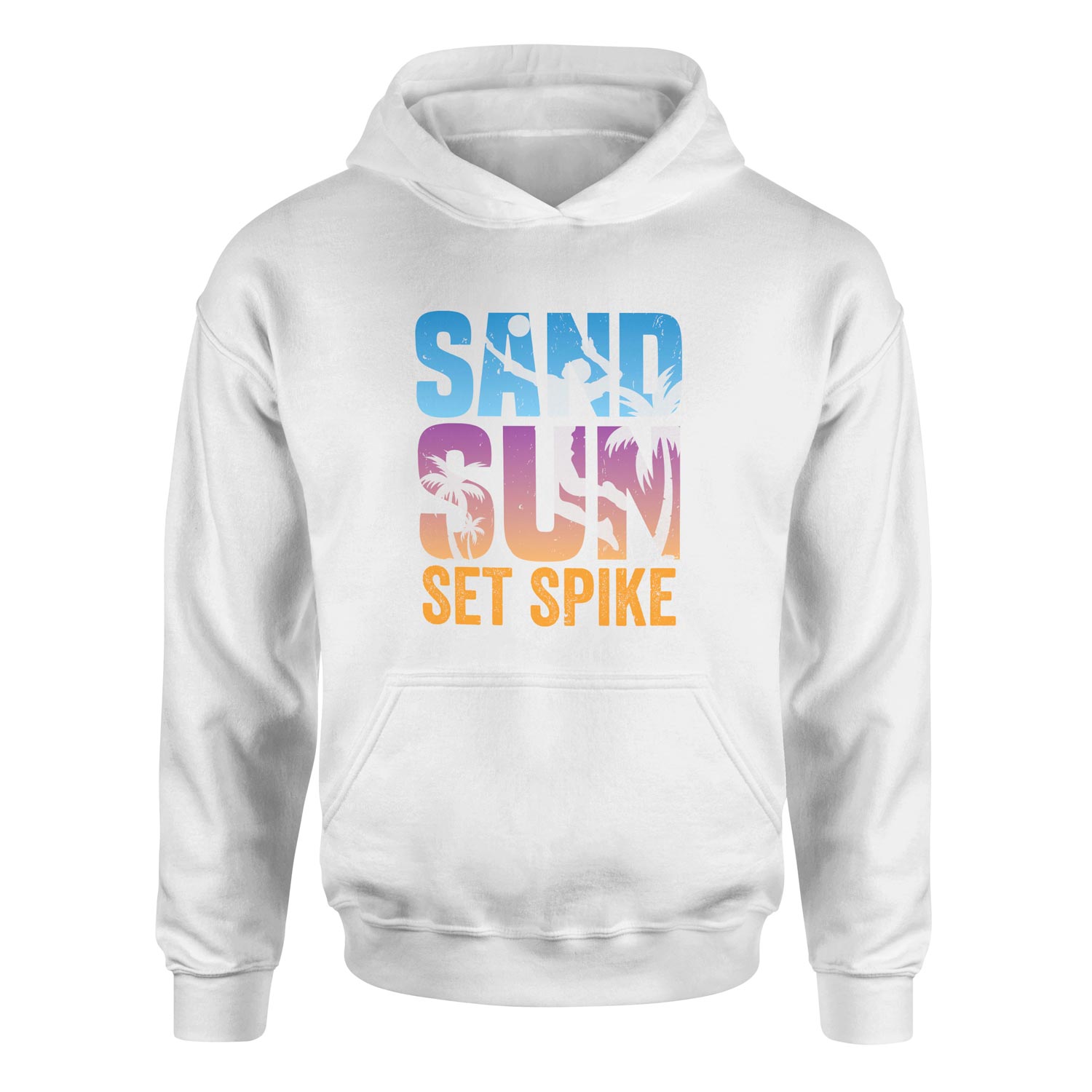 Sand Sun Set Spike Hoodie XL - Beyaz