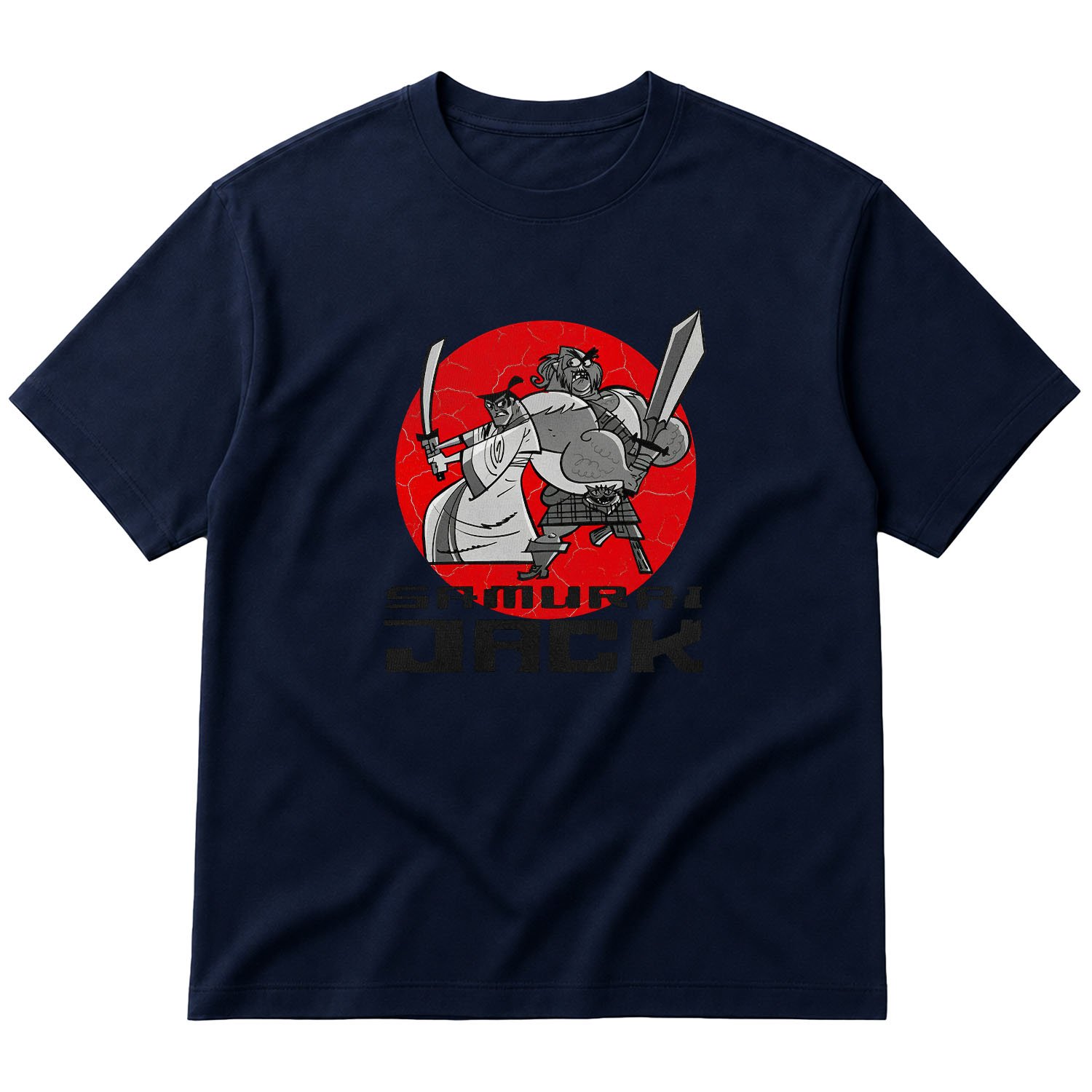 Samurai Jack & The Scotsman Oversize Tişört M - İndigo Mavisi