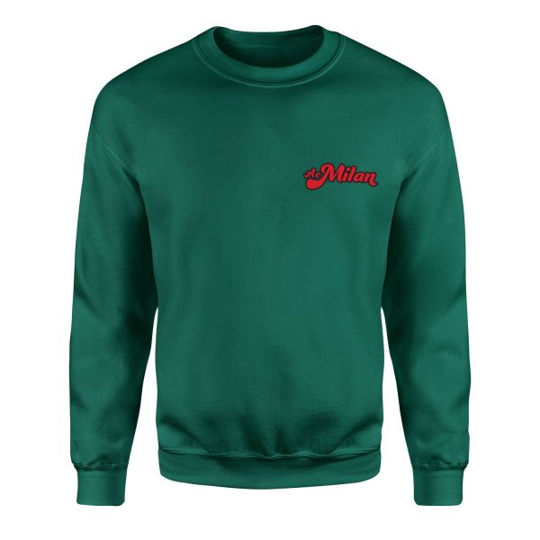 AC Milan Cursive Sweatshirt S - Nefti Yeşili