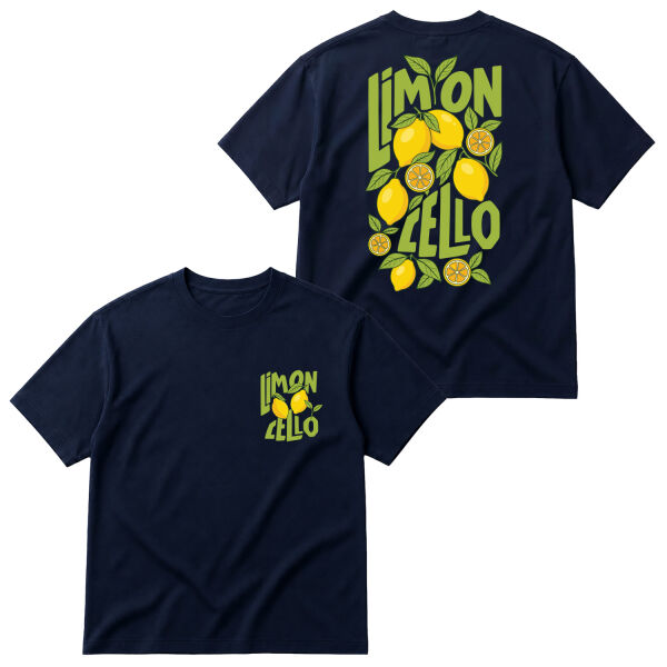 Limoncello Oversize Tişört S - İndigo Mavisi