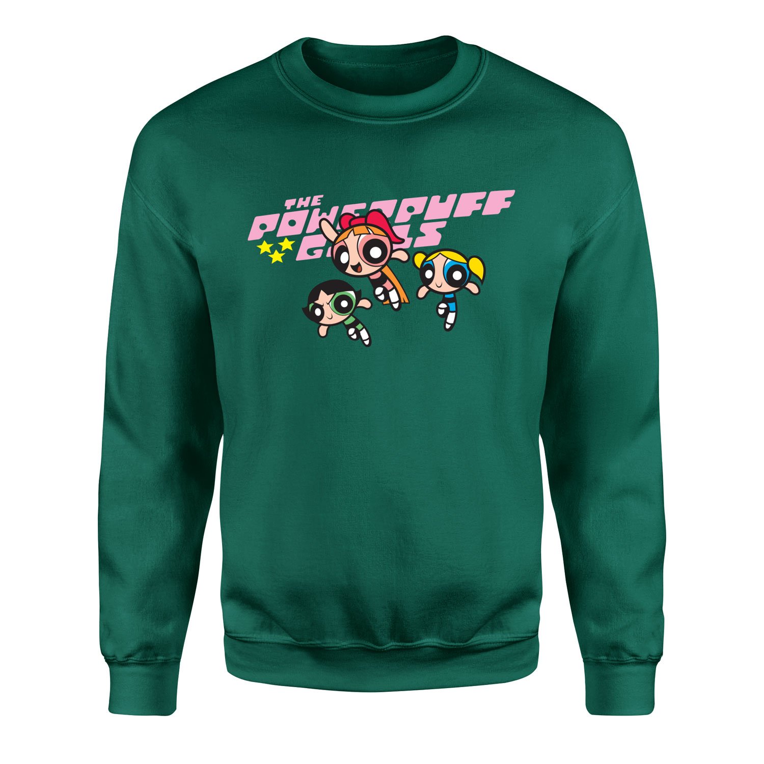 The Powerpuff Girls Sweatshirt L - Nefti Yeşili