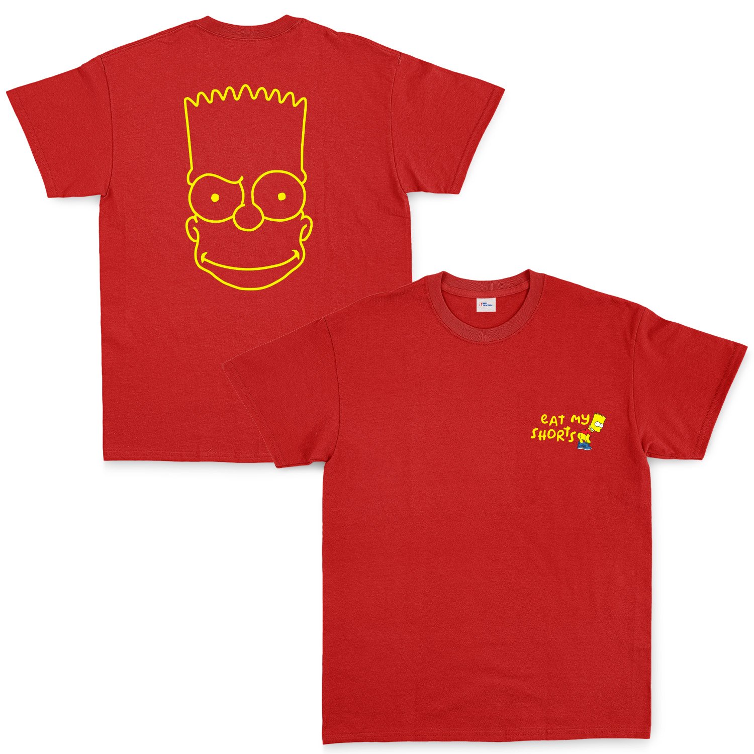 Eat My Shorts Bart Simpson Tişört L - Kırmızı