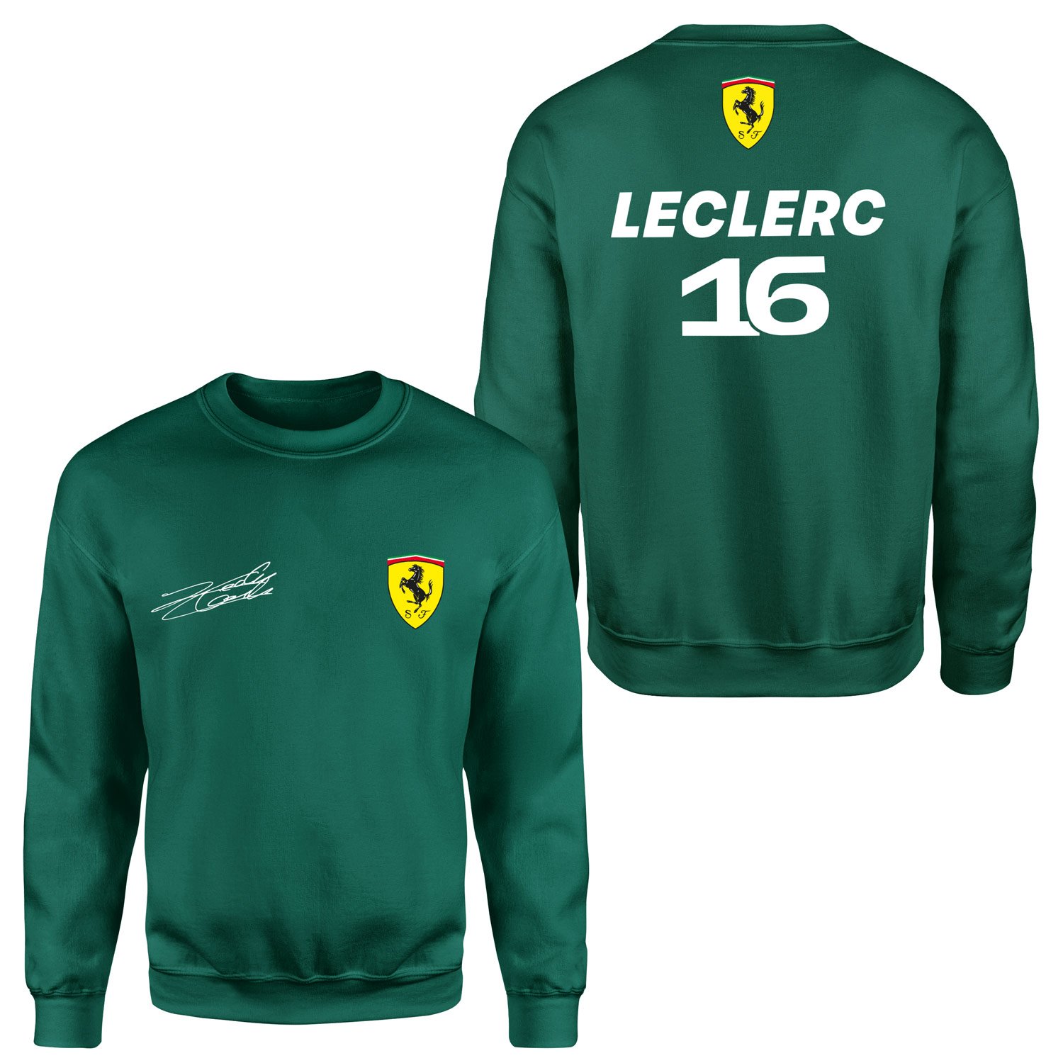 Charles Leclerc Basic SF Sweatshirt M - Nefti Yeşili