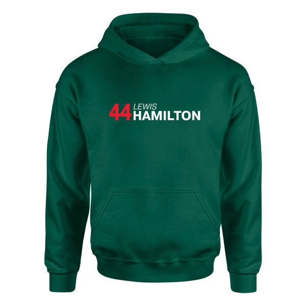 Lewis Hamilton 44 Hoodie M - Nefti Yeşili