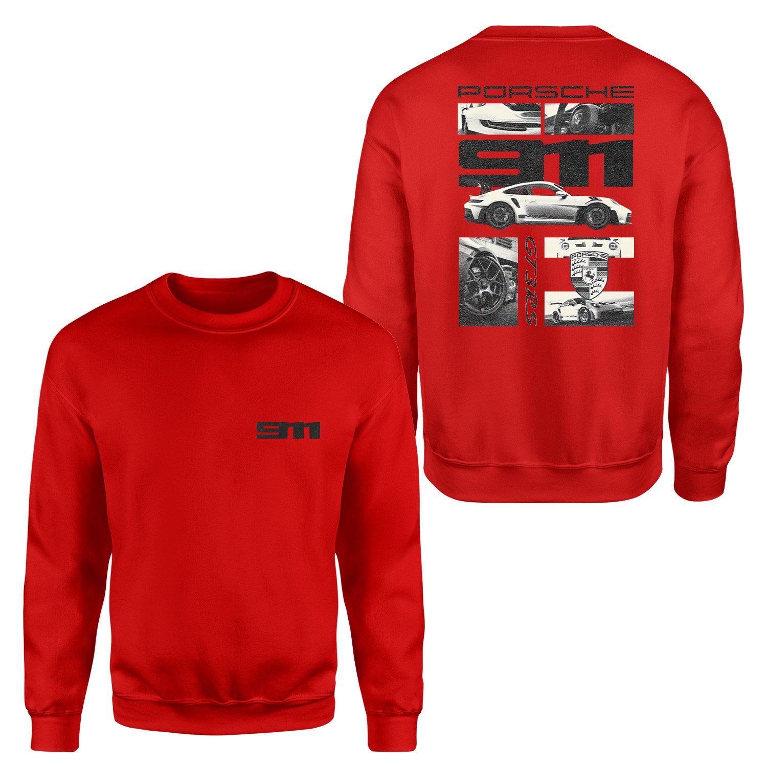 GT3 RS Grunge Sweatshirt S - Kırmızı