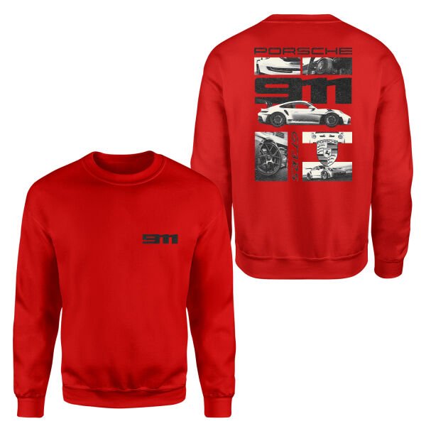 GT3 RS Grunge Sweatshirt S - Kırmızı