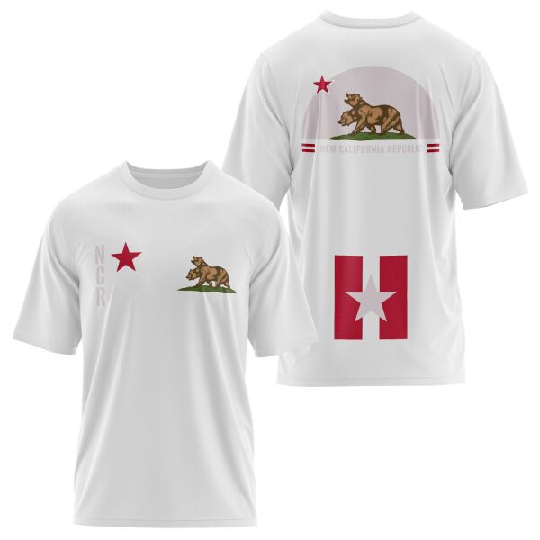 New California Republic NCR Star Edition Oversize Tişört L - Beyaz