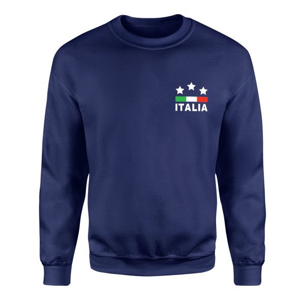 İtalya Sweatshirt L - İndigo Mavisi