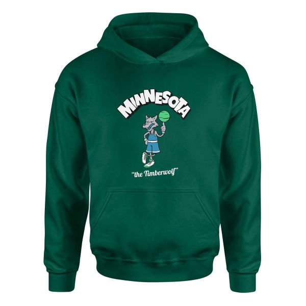 Wolves Cartoon Hoodie L - Nefti Yeşili