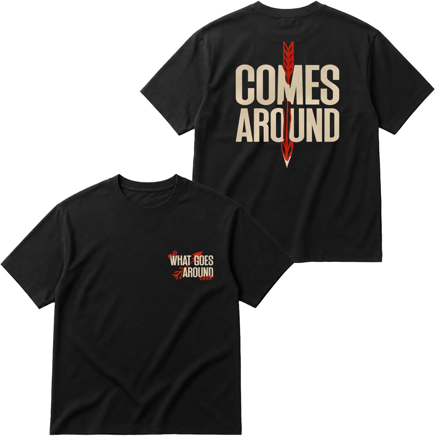 What Goes Around, Comes Around Oversize Tişört M - Siyah