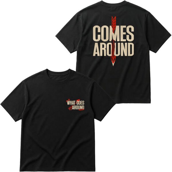 What Goes Around, Comes Around Oversize Tişört M - Siyah
