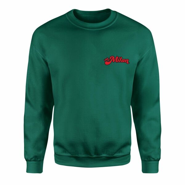 AC Milan Cursive Sweatshirt XXL - Nefti Yeşili
