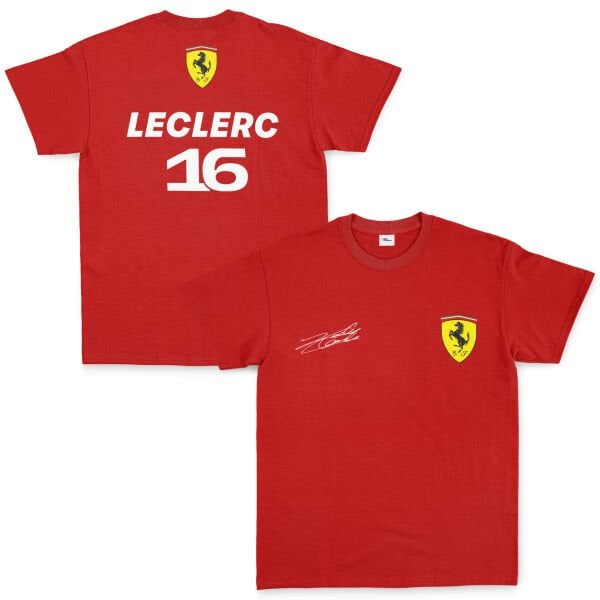 Charles Leclerc Basic SF Tişört XL - Kırmızı
