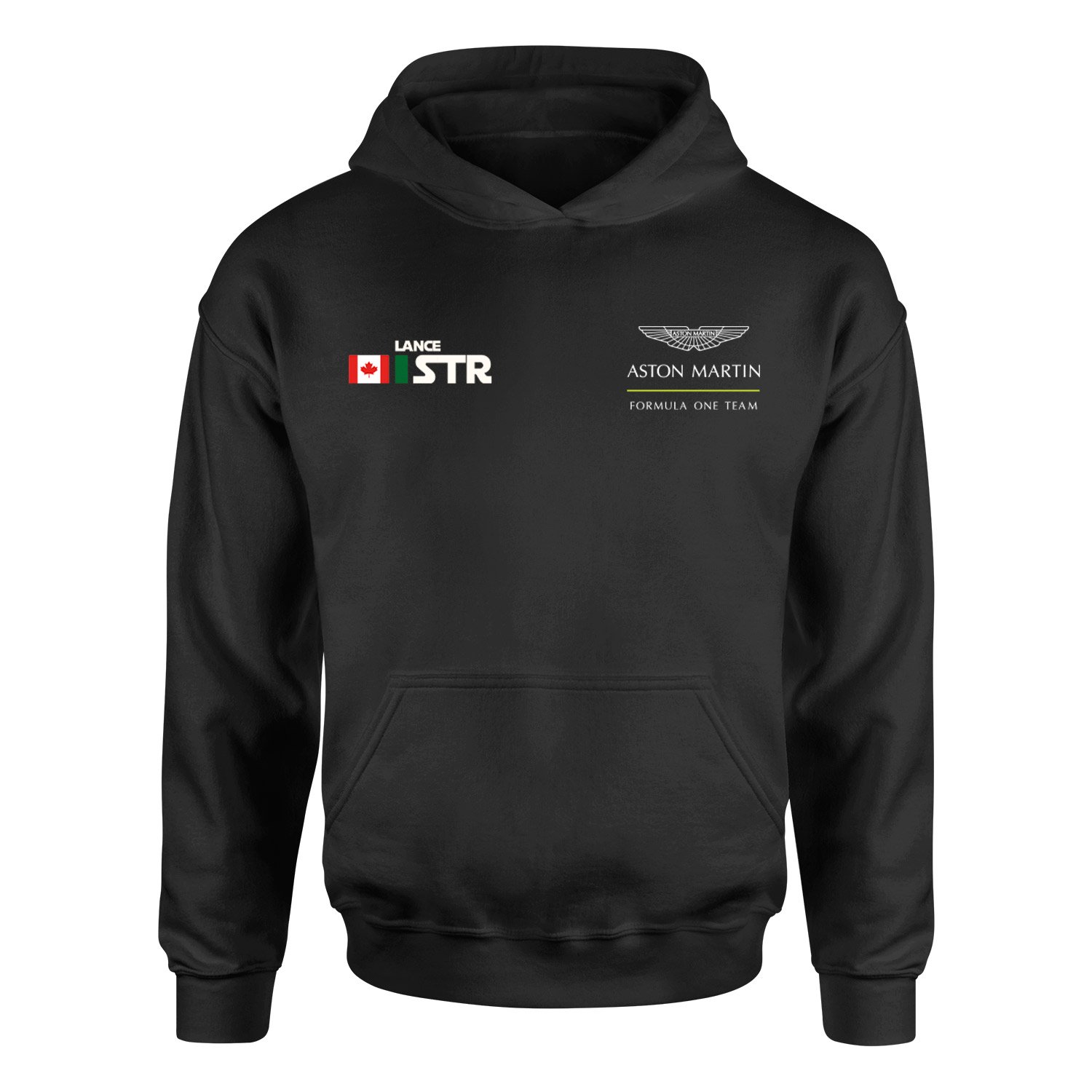 Lance Stroll Name Tag Aston Martin Hoodie L - Siyah