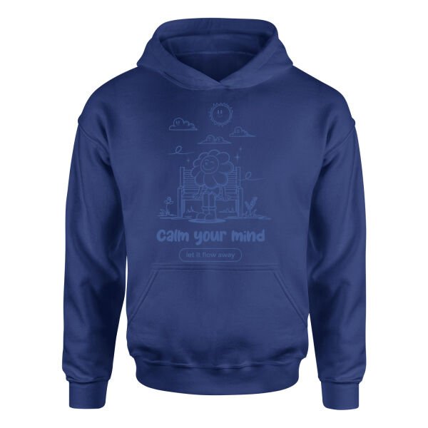 Calm Your Mind Hoodie L - İndigo Mavisi