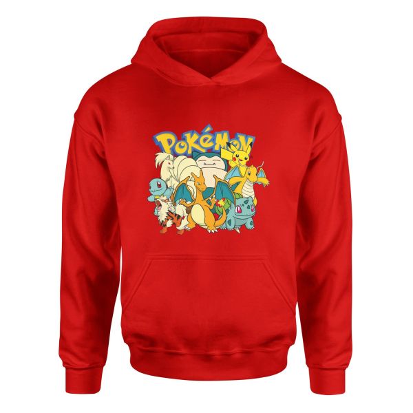 Pokemon Battle Ready Hoodie S - Kırmızı