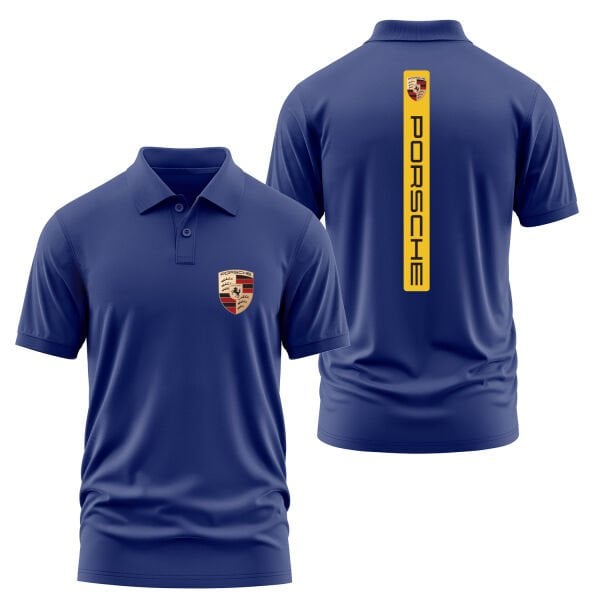 Porsche V Graphic Racing Yellow Polo Tişört