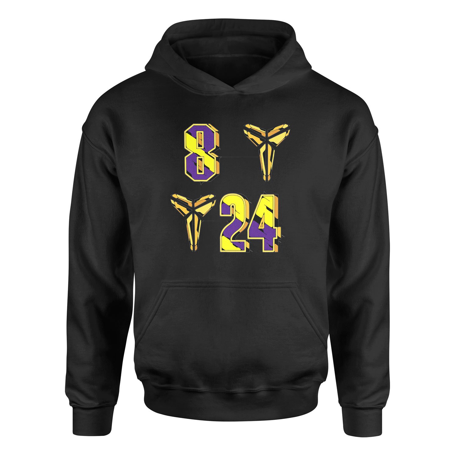 8-24 Kobe Bryant Hoodie M - Siyah