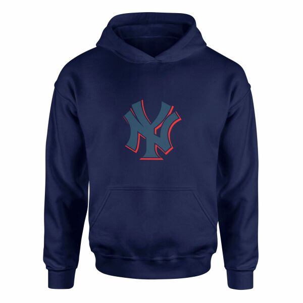 NY Yankees C Hoodie M - İndigo Mavisi