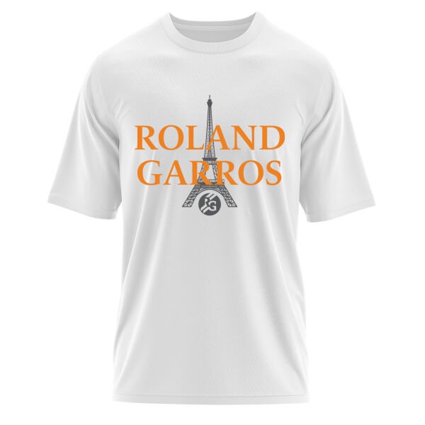 Roland Garros 2026 Casual Oversize Tişört S - Beyaz