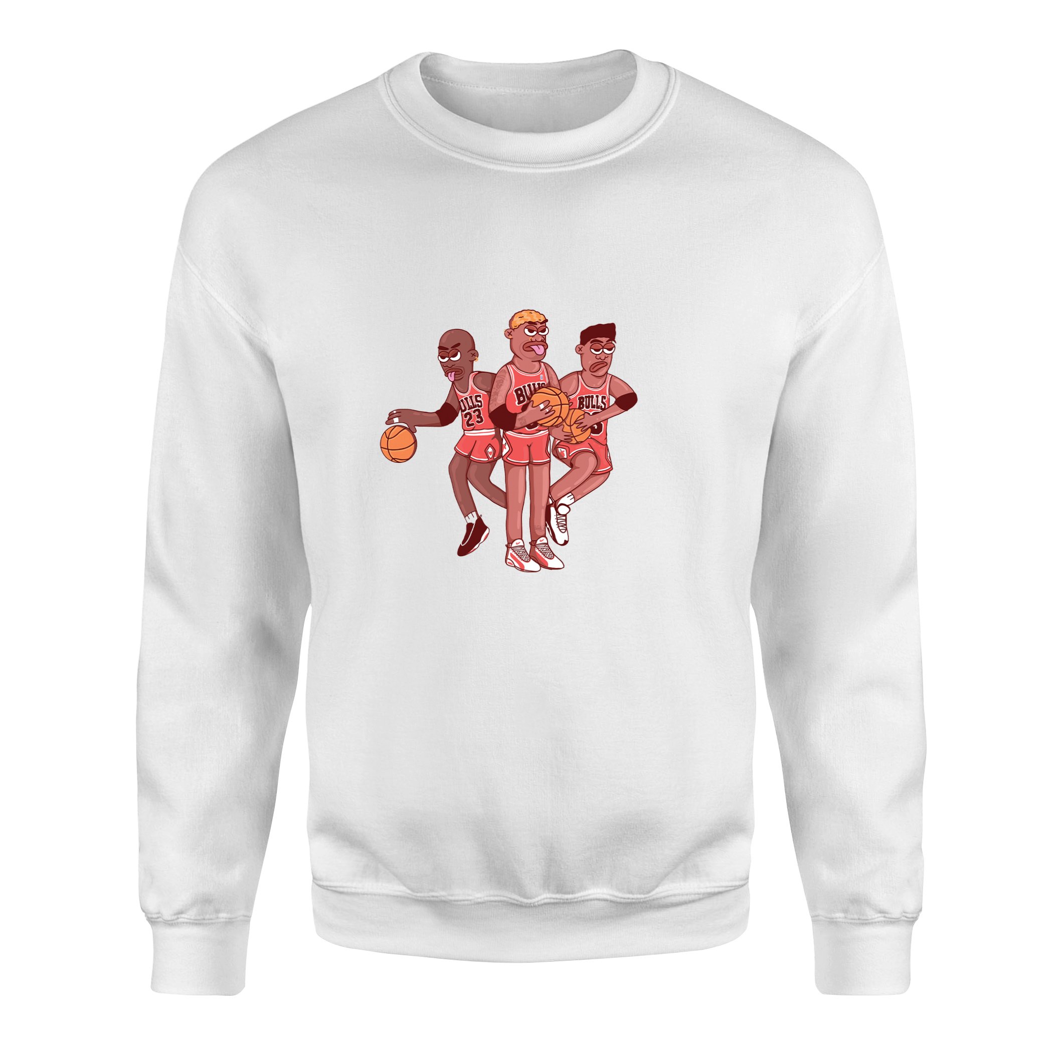 Jordan, Pippen, Rodman II Sweatshirt L - Beyaz