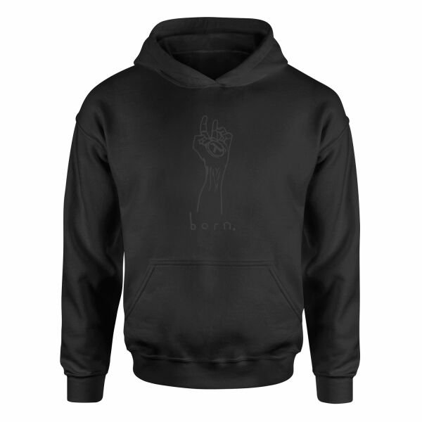 born. Hoodie L - Siyah