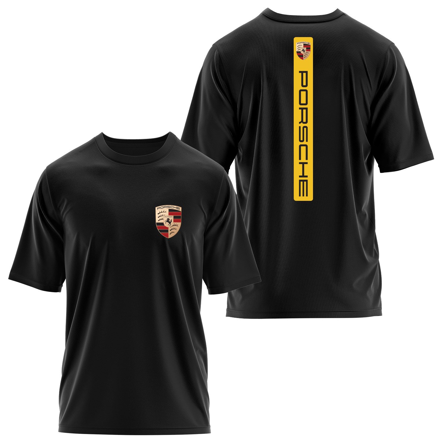 Porsche V Graphic Racing Yellow Oversize Tişört