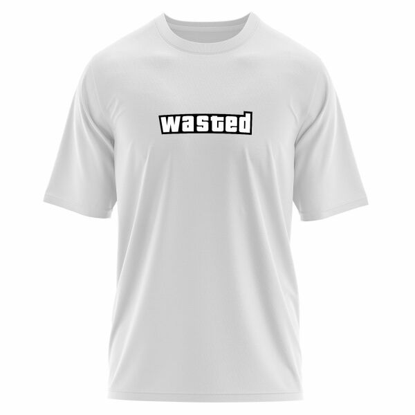 Wasted | GTA Oversize Tişört M - Beyaz