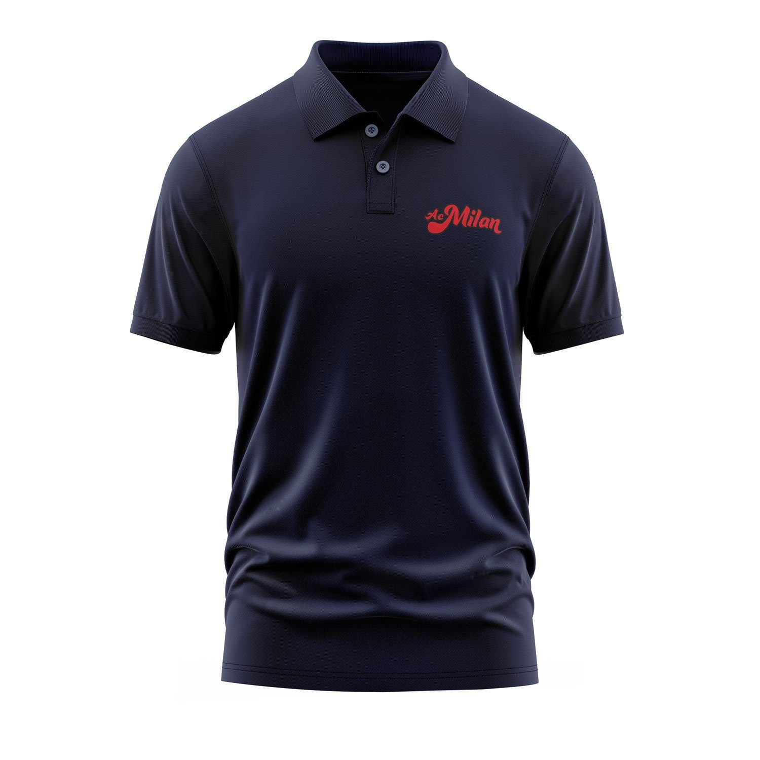 AC Milan Cursive Polo Tişört S - İndigo Mavisi