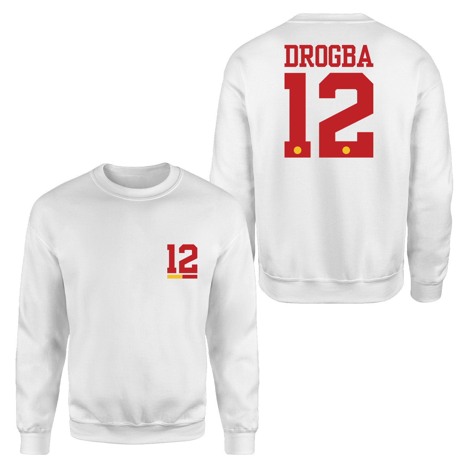 Didier Drogba Forma Sweatshirt XL - Beyaz
