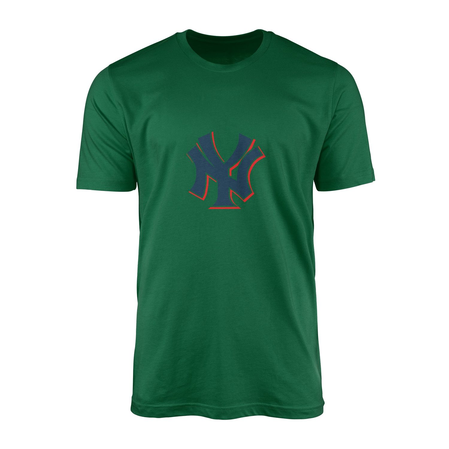 NY Yankees C Tişört XL - Nefti Yeşili