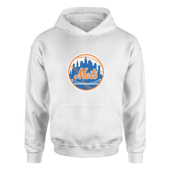New York METS Baseball Hoodie XL - Beyaz