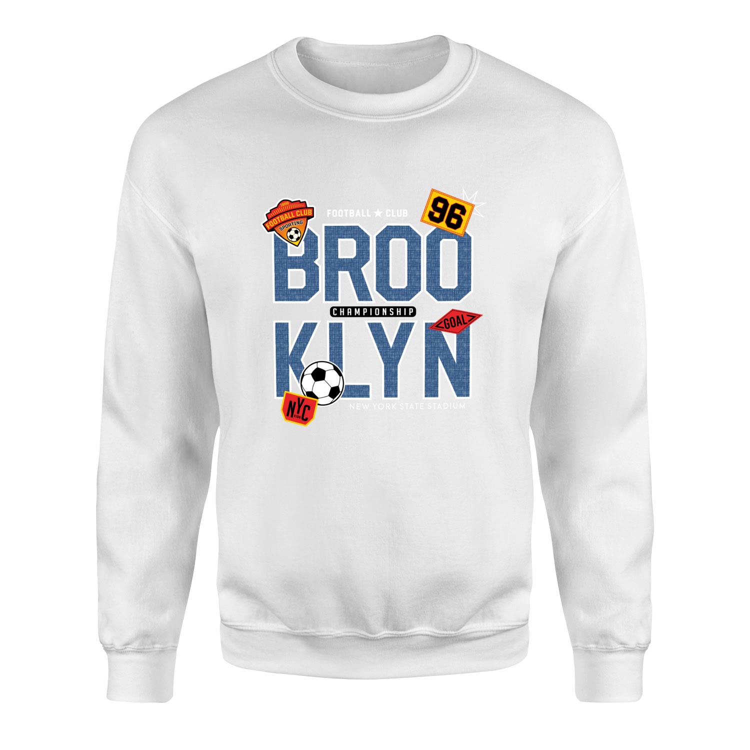 BROOKLYN 96 Championship Sweatshirt XXL - Beyaz
