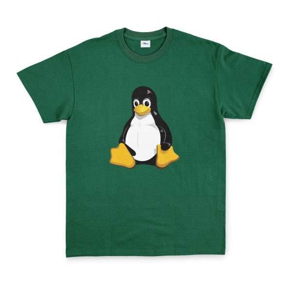 Linux Tux Tişört S - Nefti Yeşili