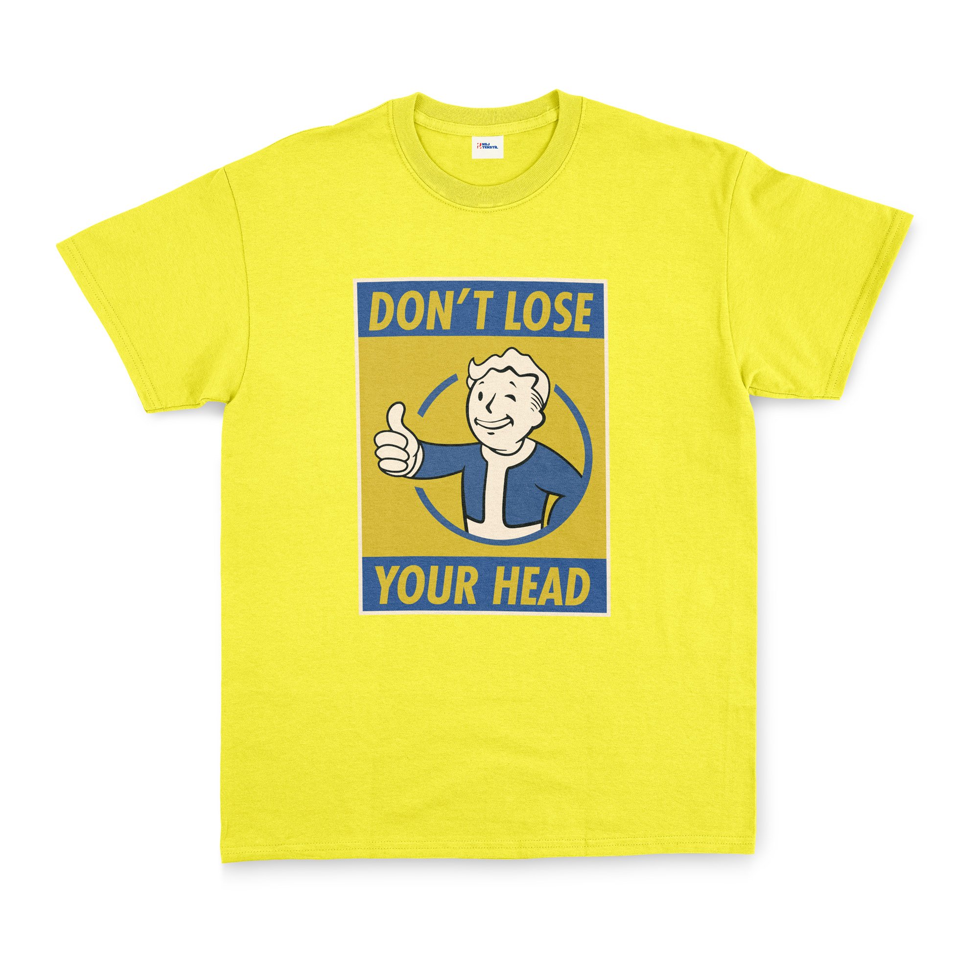 Don’t Lose Your Head | Fallout Tişört XXL - Sarı