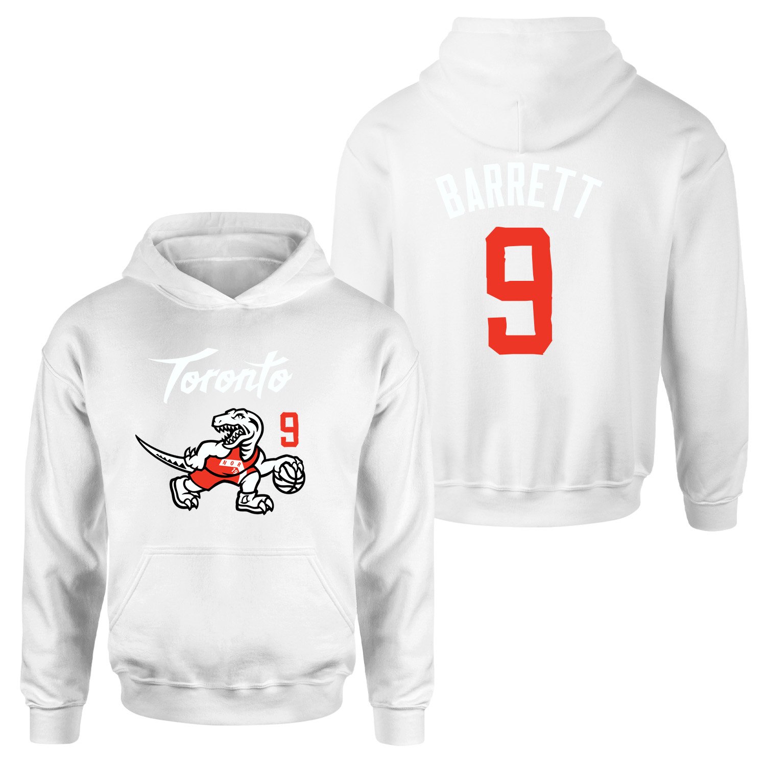 RJ Barrett 9 City Edition Raptors Hoodie XL - Beyaz