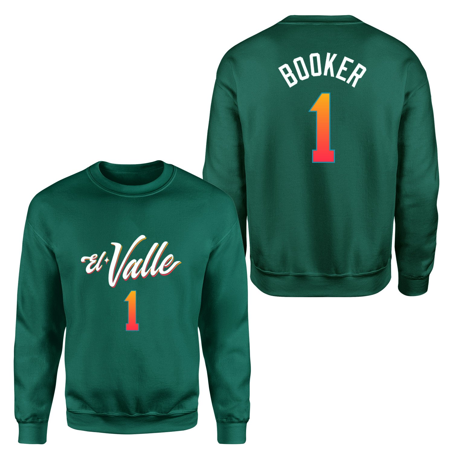 Devin Booker Phoenix Forma Sweatshirt XL - Nefti Yeşili