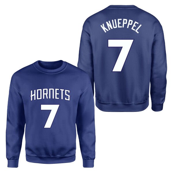 Kon Knueppel Hornets Jersey Sweatshirt S - İndigo Mavisi