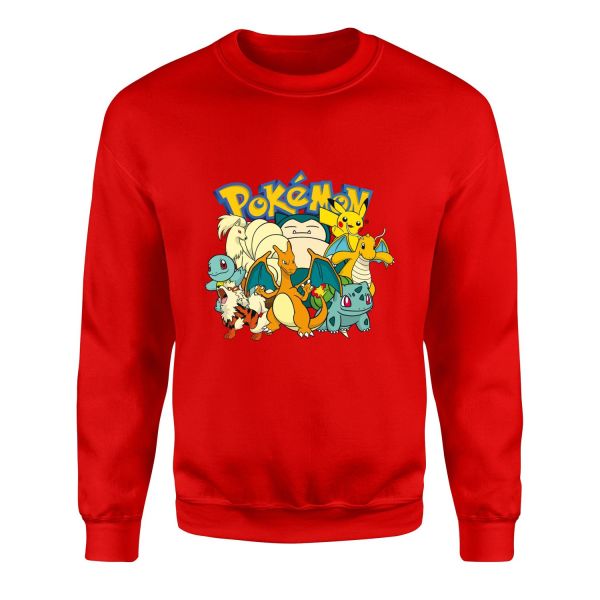 Pokemon Battle Ready Sweatshirt L - Kırmızı