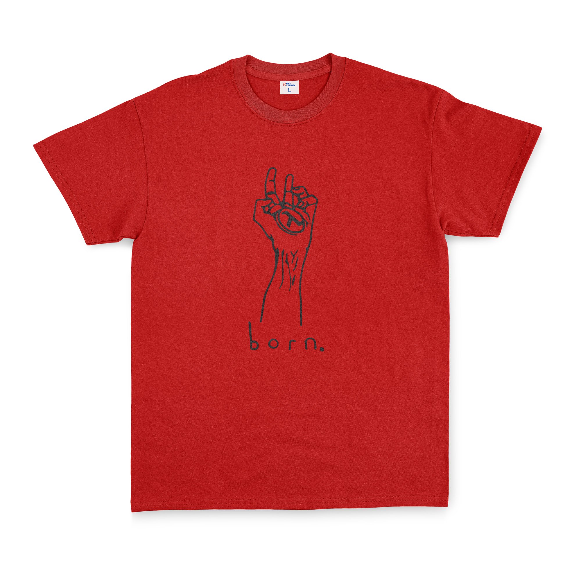 born. Tişört XL - Kırmızı