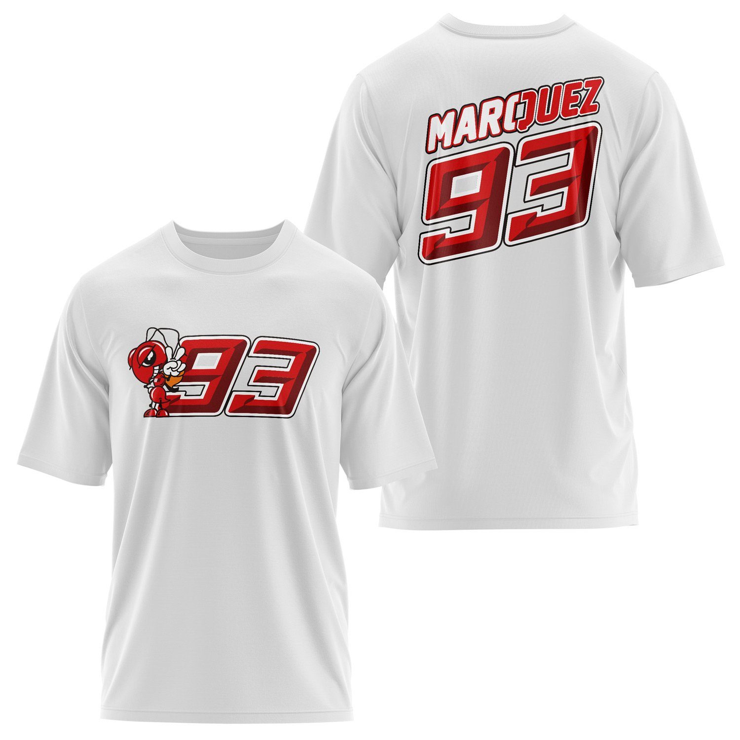 Marc Marquez 93 Oversize Tişört XL - Beyaz