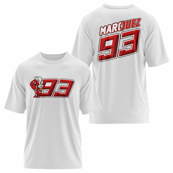 Marc Marquez 93 Oversize Tişört XL - Beyaz