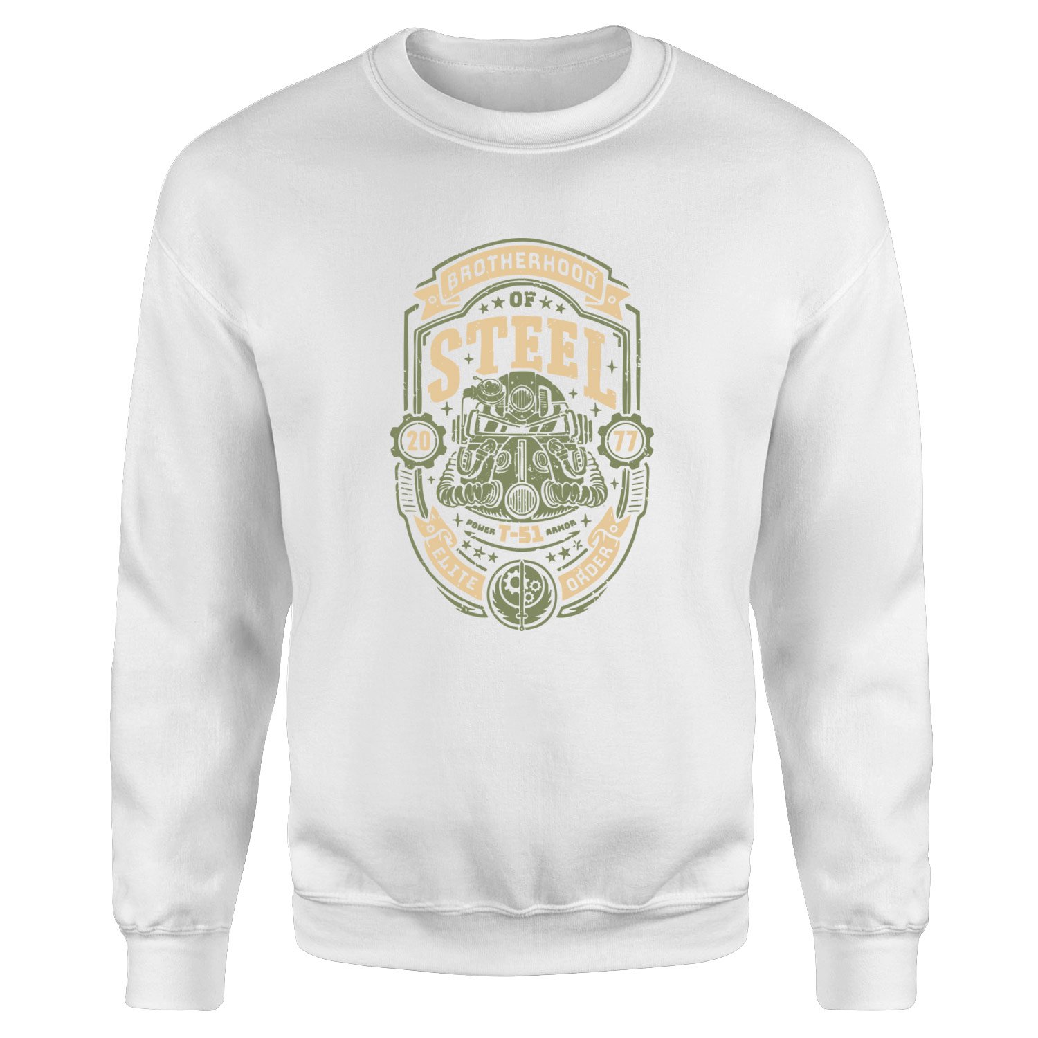 Brotherhood of Steel Grunge Sweatshirt S - Beyaz