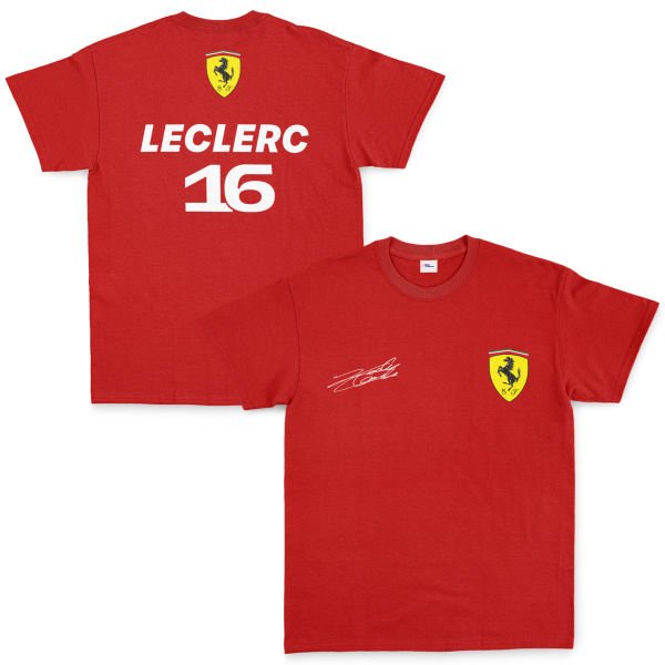 Charles Leclerc Basic SF Tişört XXL - Kırmızı