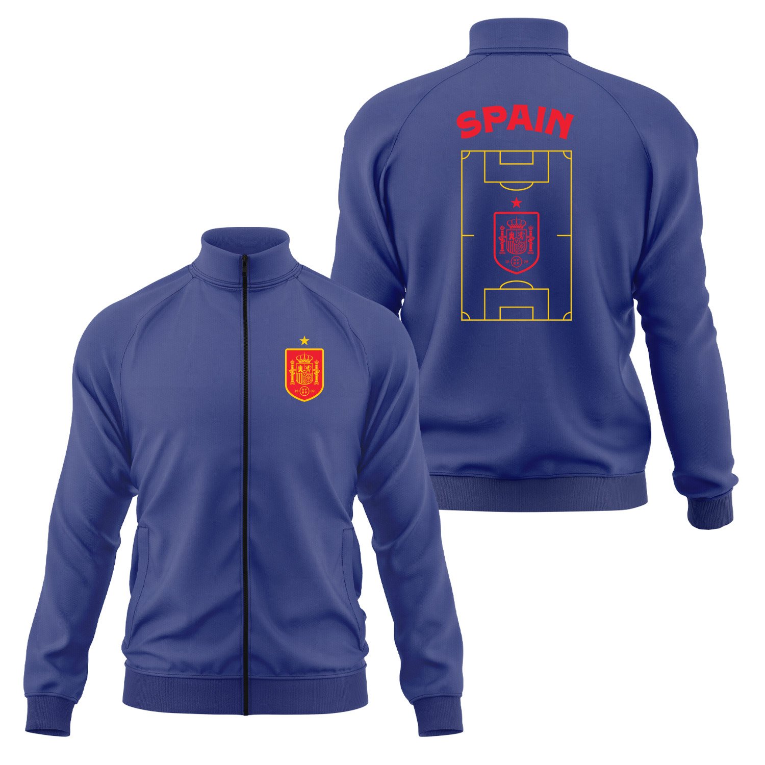 İspanya Dünya Kupası 2026 Fermuarlı Sweatshirt XXL - İndigo Mavisi
