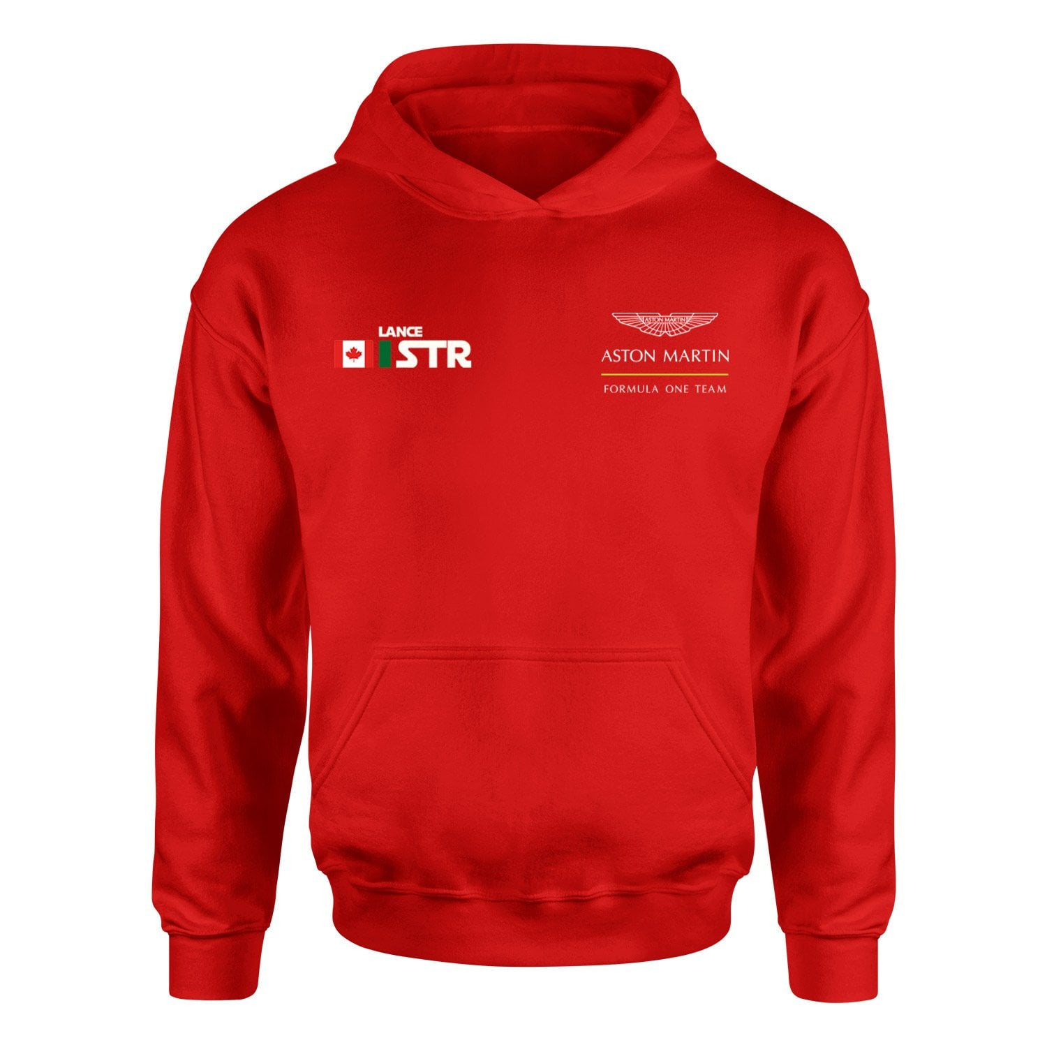 Lance Stroll Name Tag Aston Martin Hoodie XXL - Kırmızı