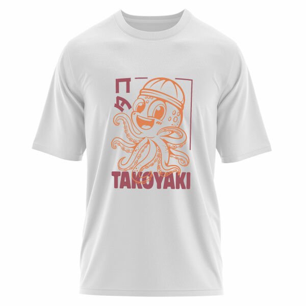 Takoyaki Oversize Tişört M - Beyaz