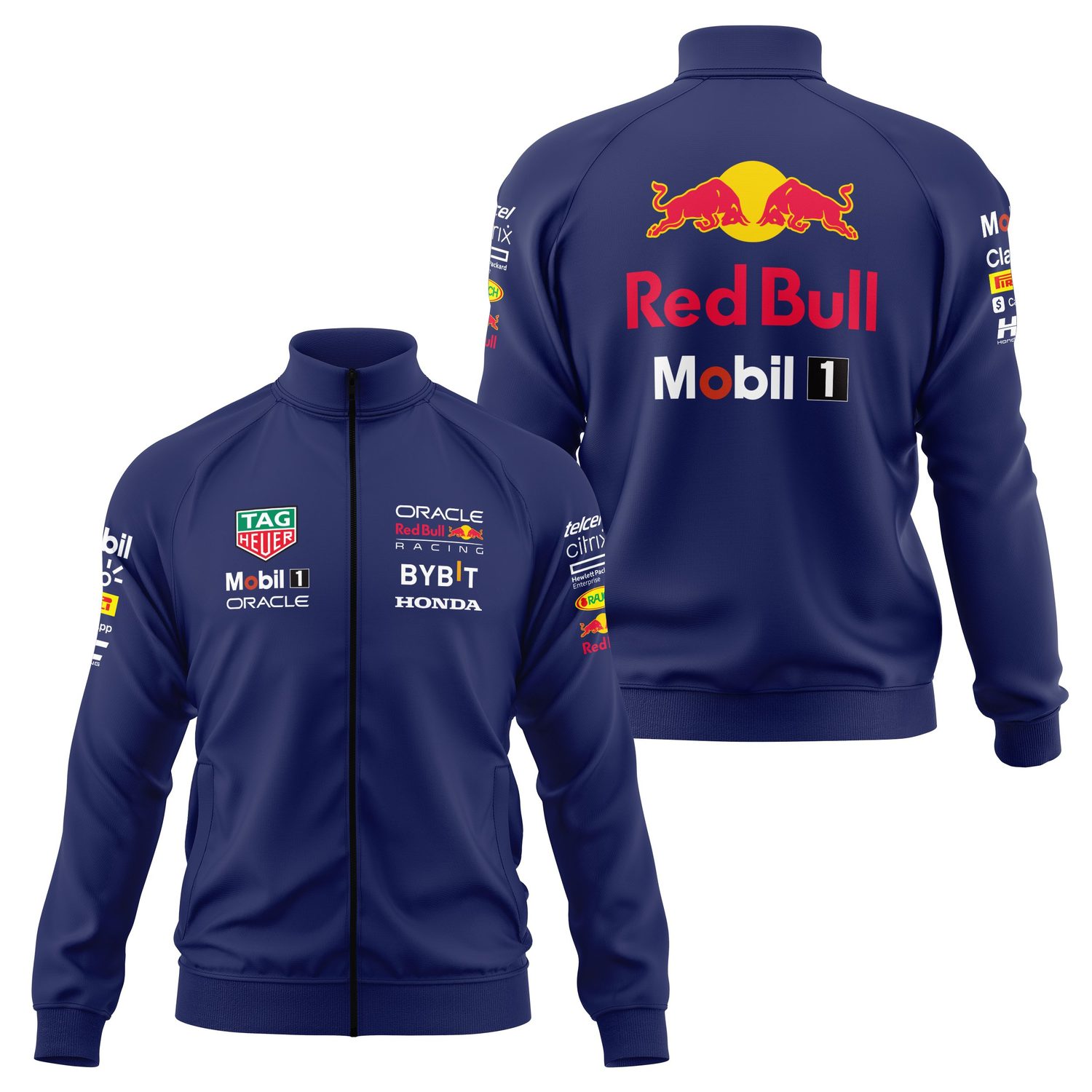 Red Bull Racing 2024 Teamline Fermuarlı Sweatshirt L - İndigo Mavisi